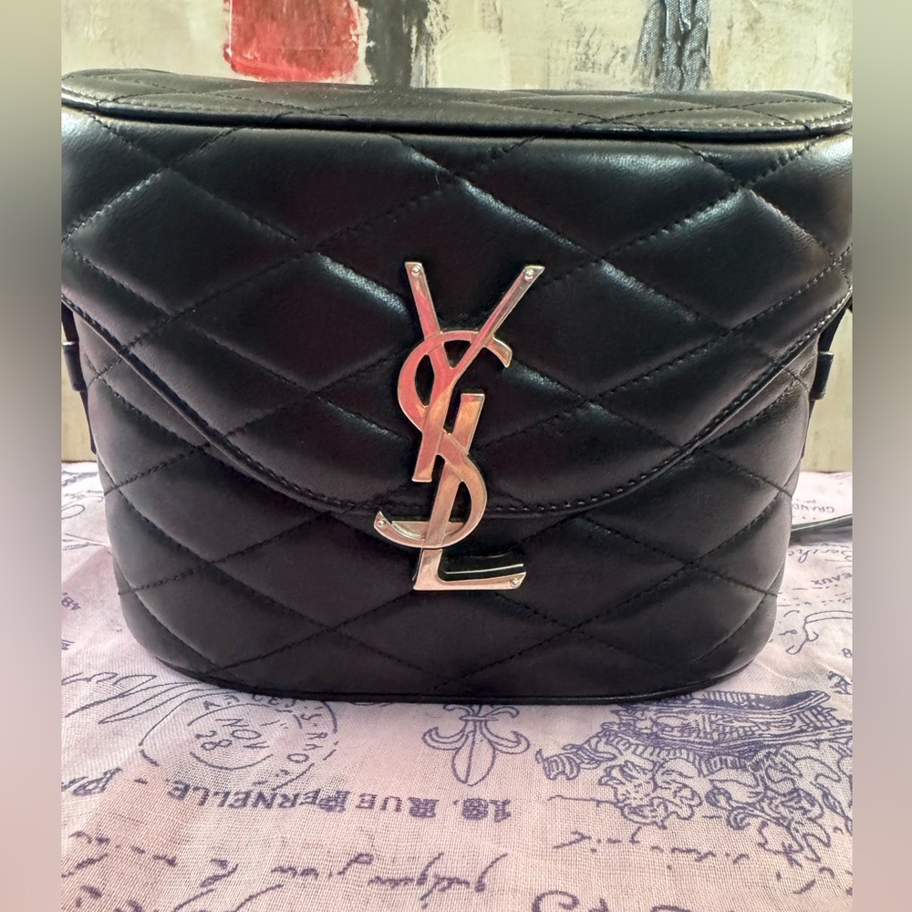 Yves Saint Laurent Black Quilted Crossbody Bag